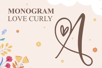 Elegant Monogram Love Curly Font for Creative Projects