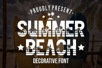 Coastal Design Projects with a Summer Beach Font