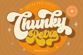 Chunky Retro Font - Bold Vintage Display Typeface Download