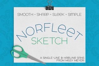 Norfleet Sketch Single Line Font for Creative Design Projects