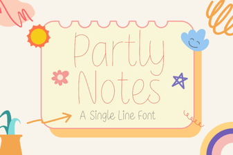 Creative Design with Partly Notes Font