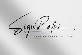 Sign Rathi Font: Elegant Design for Creative Projects